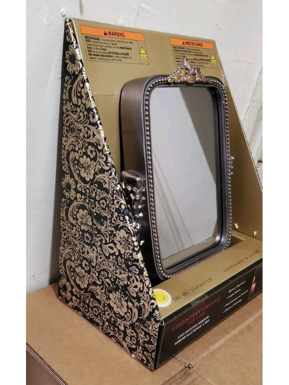 Christian Siriano LED Lighted Mirror Gothic Witch Halloween Illuminated Decor